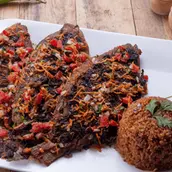 وجبه 4 افراد ارز , 8 سمكات بلطي ,طحينه و سلطات